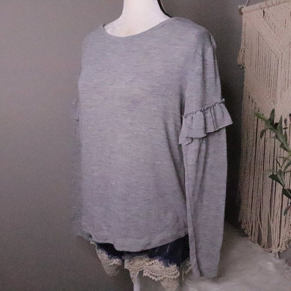 Philosophy | Ruffled Knit Sweater Small